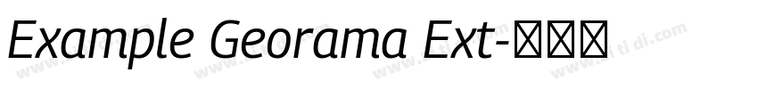 Example Georama Ext字体转换